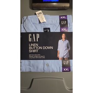 Gap Linen Button Down blue